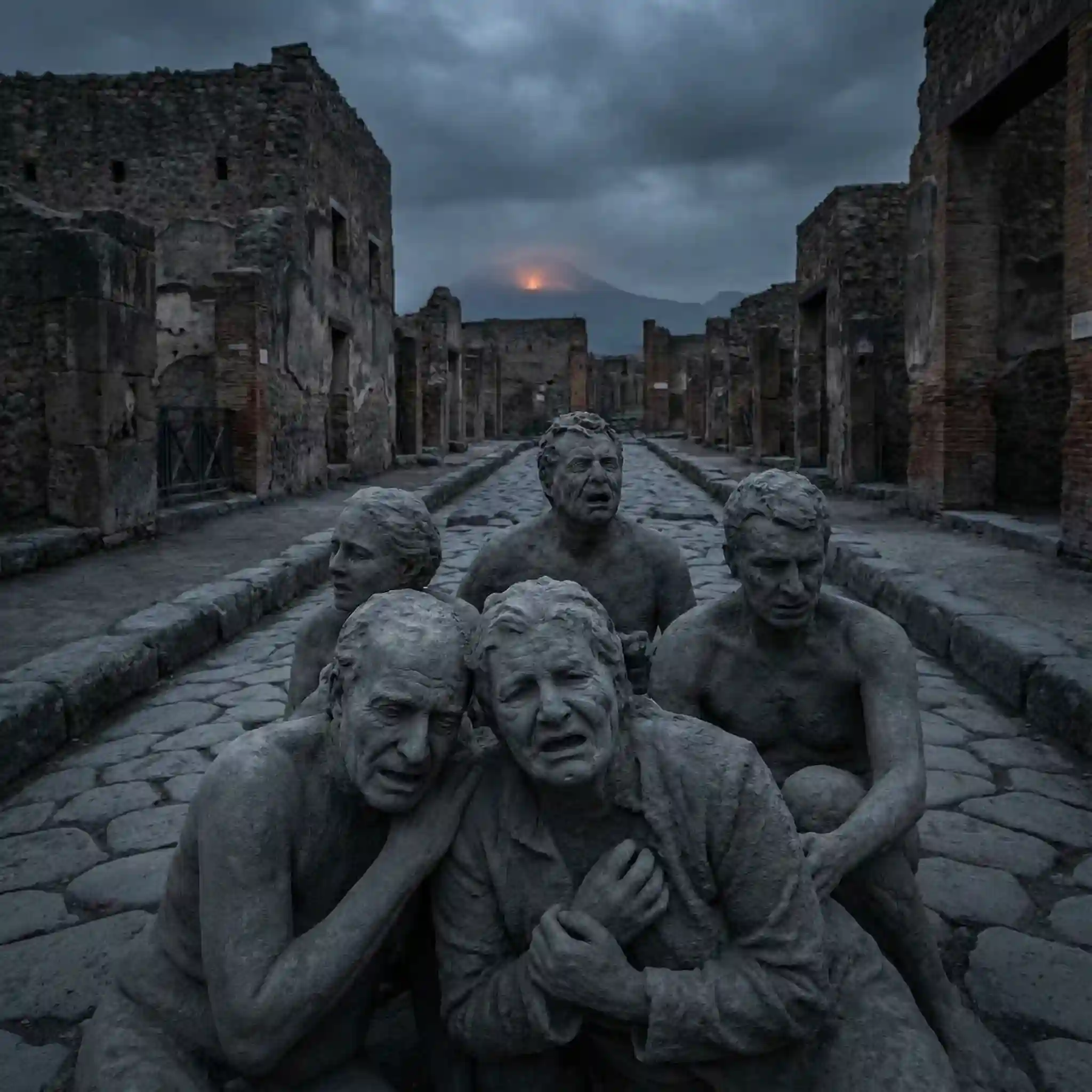 Roman citizens frozen in ash during eruption