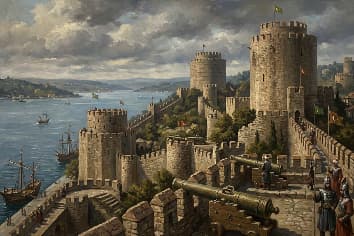 Rumeli Hisari fortress on Bosphorus with cannons